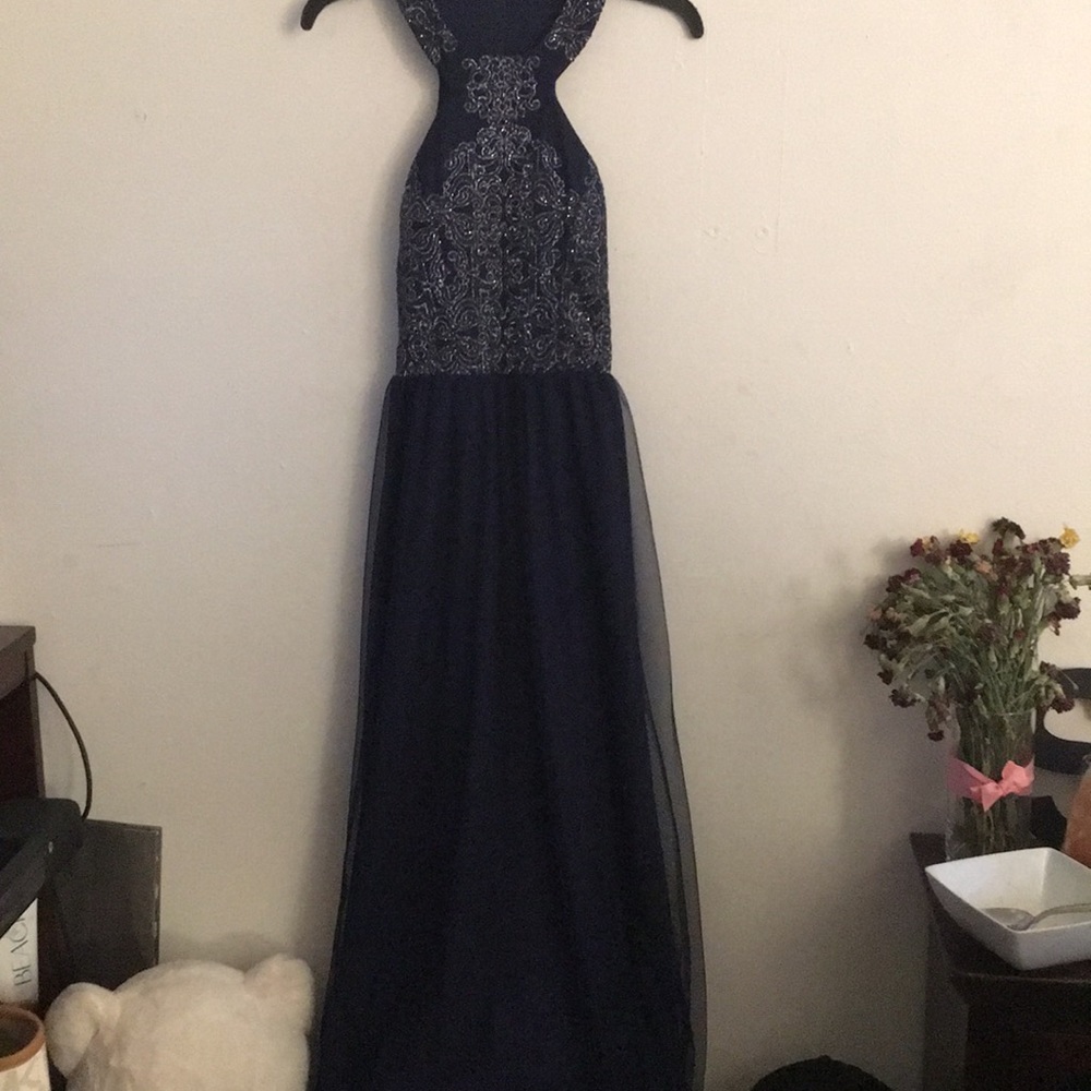 Navy blue prom dress - Picture 2 of 4